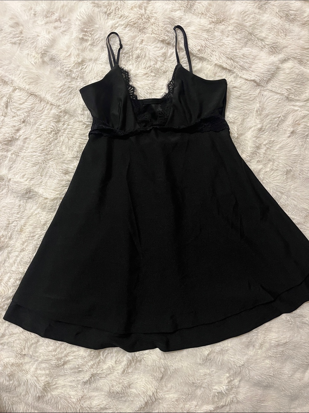 Black Lace-Trim Slip Dress - Women Intimates & Sleepwear